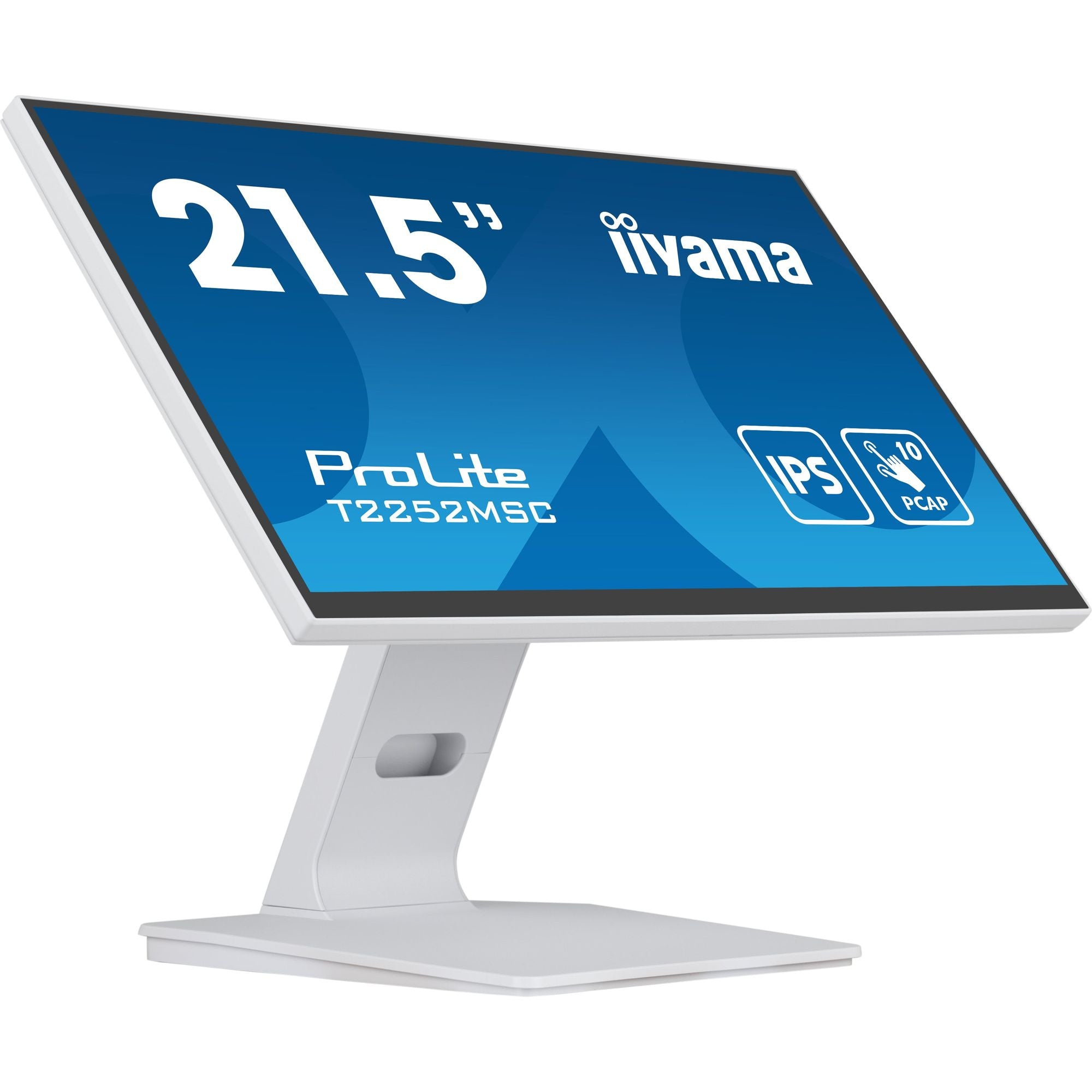 iiyama ProLite T2252MSC-W2 21.5” P-CAP 10pt IPS Touch Screen and Edge-to-Edge Glass in White