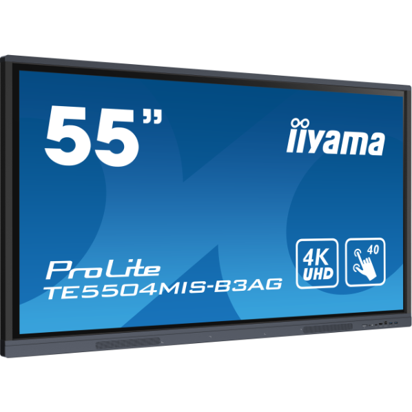 Iiyama ProLite TE5504MIS-B3AG 55’’ Interactive 4K UHD LCD Touchscreen with Integrated Whiteboard Software