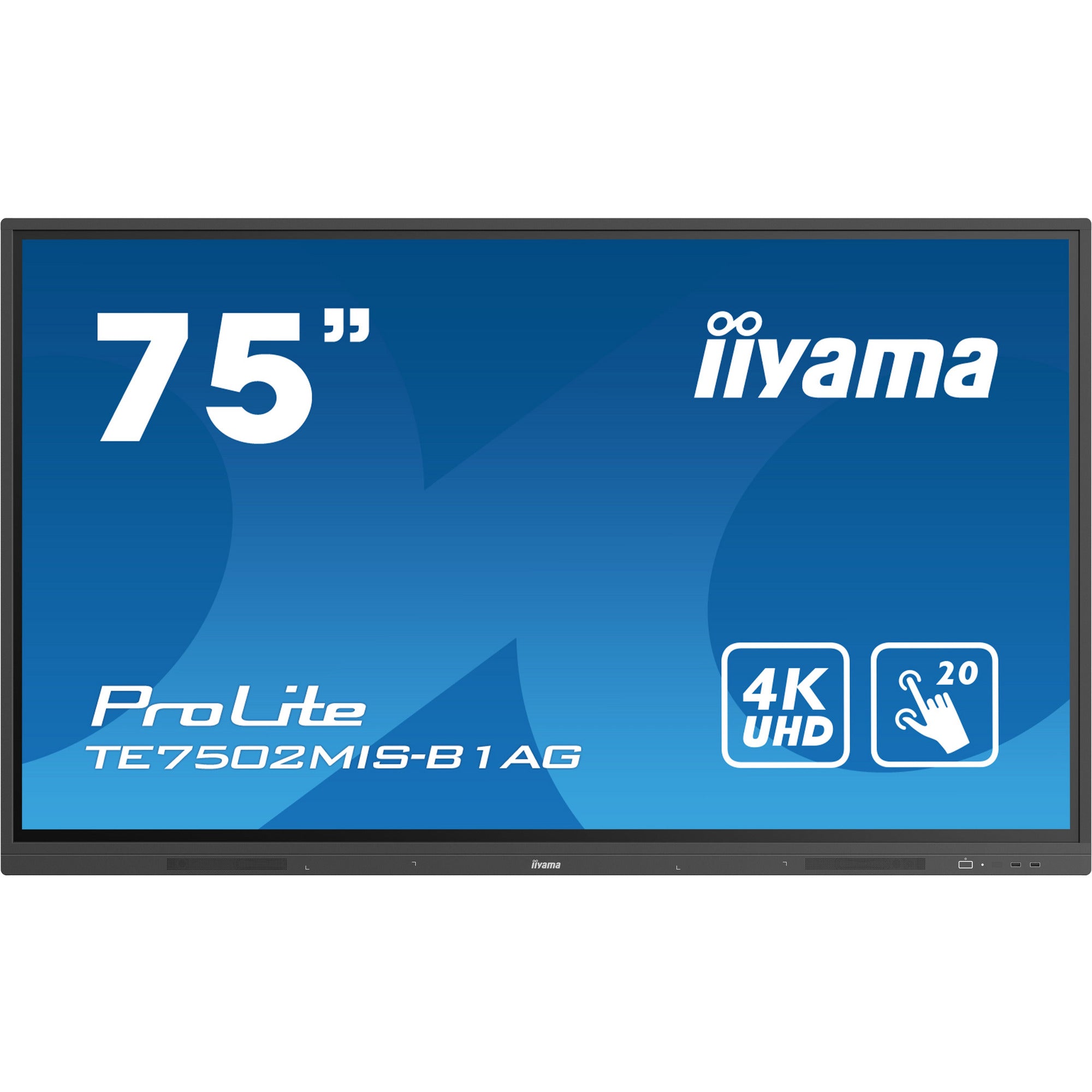 Iiyama ProLite TE7502MIS-B1AG 75’’ Interactive 4K UHD LCD Touchscreen with Integrated Whiteboard Software