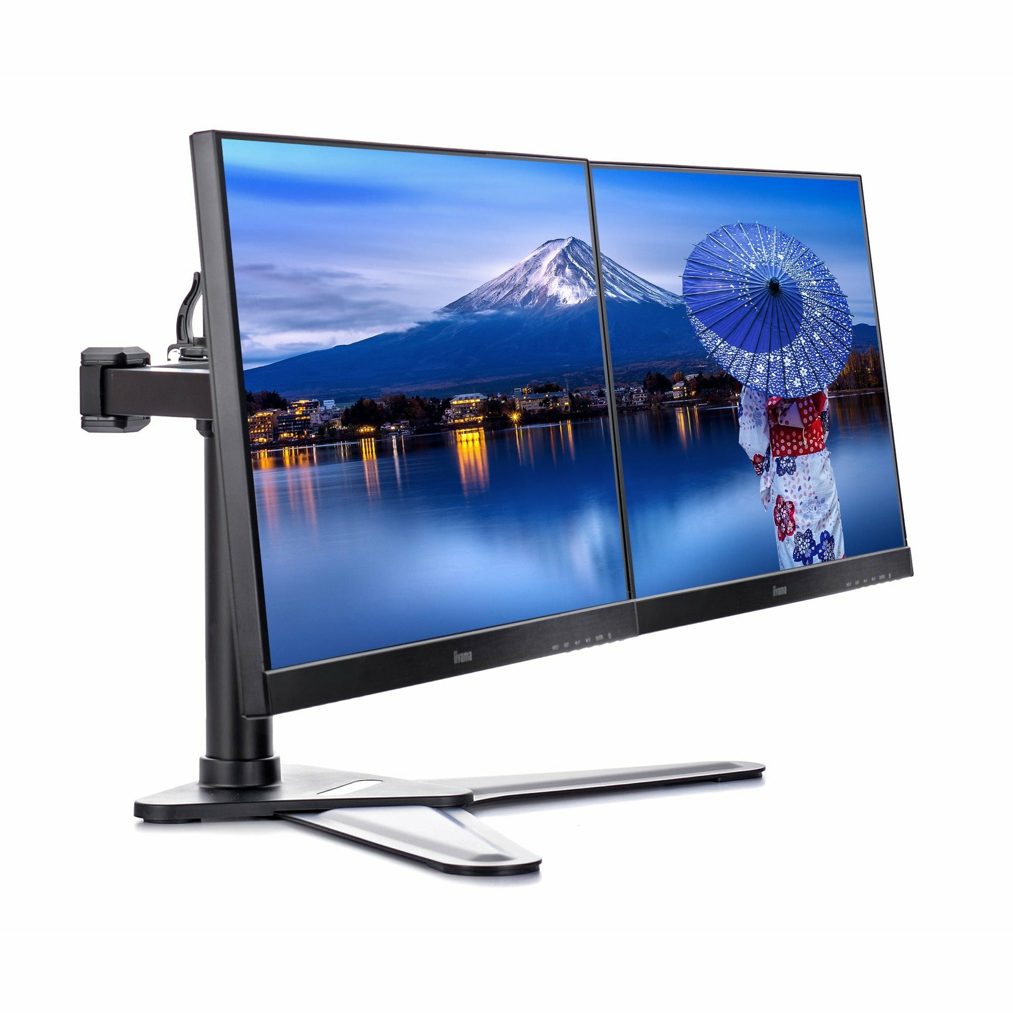 iiyama ProLite DS1002D-B1 Dual Screen Desk Top Stand