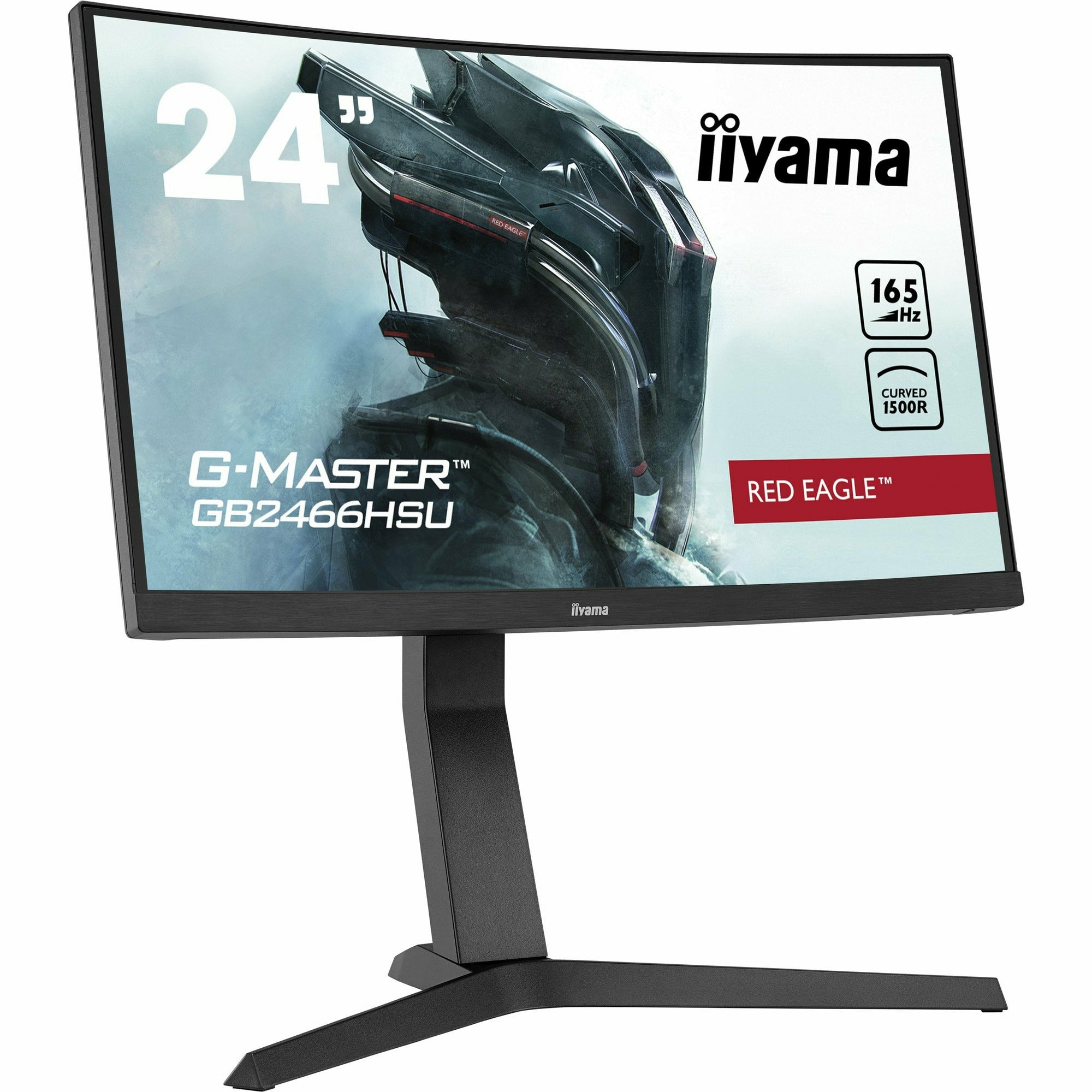 iiyama G-MASTER GB2466HSU-B1 24" 165Hz 1ms 1500R Height Adjust Stand Curved LED Display