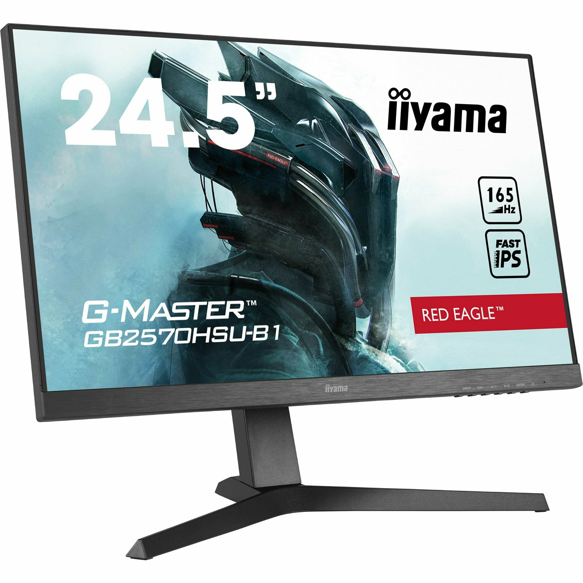iiyama G-Master GB2570HSU-B1 25" Fast IPS 0.5ms MPRT 165Hz Refresh Gaming Monitor with Height Adjust Stand