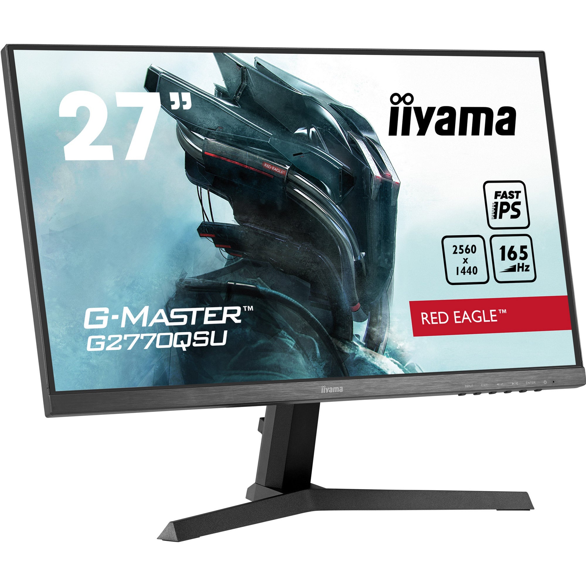 Iiyama G-Master G2770QSU-B1 Fast IPS Red Eagle Gaming Monitor with Fixed Stand