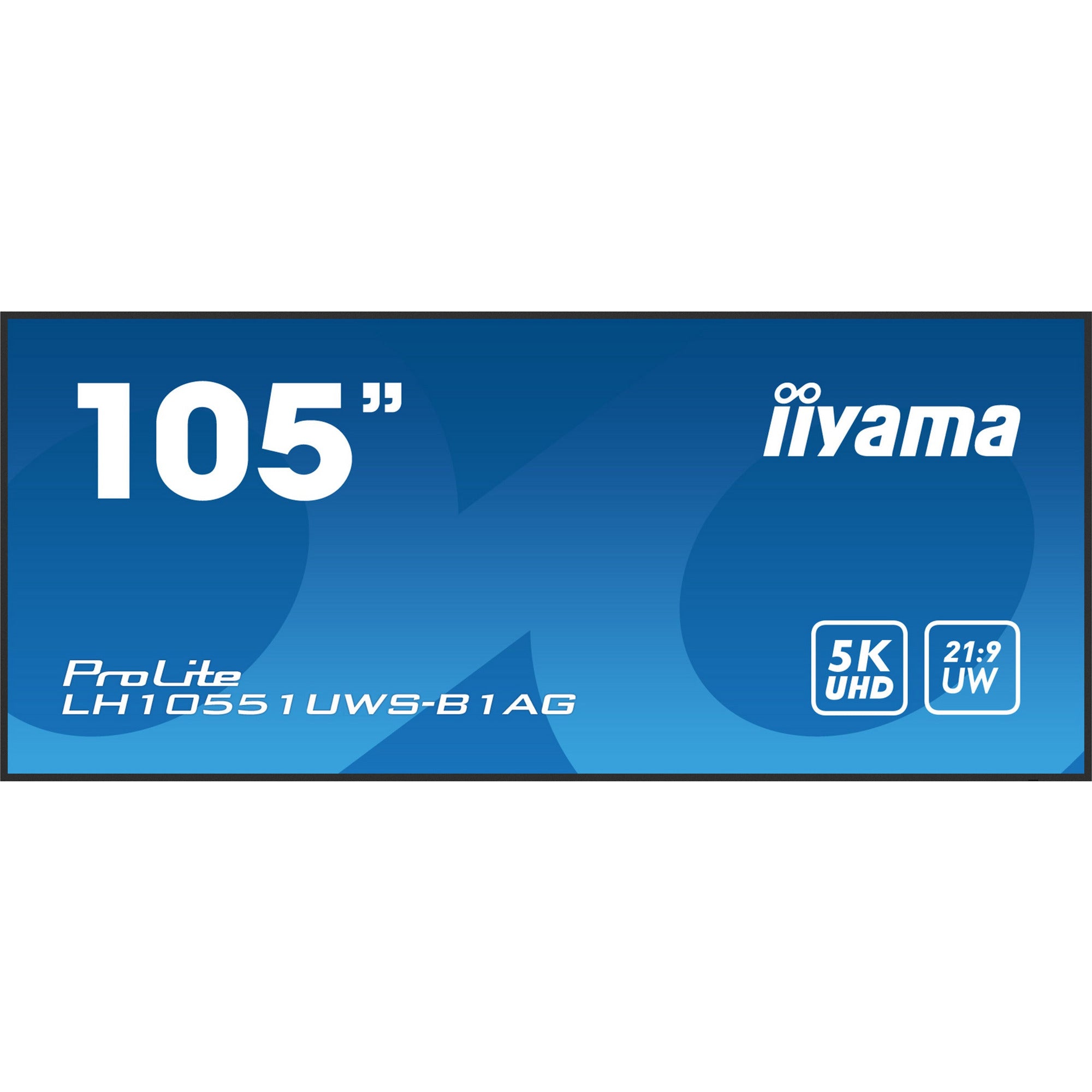 iiyama ProLite LH10551UWS-B1AG 105" IPS LCD 25% Haze 21:9 Ultra-Wide, 5K 5120x2160 24/7 Hour Operation Large Format Display