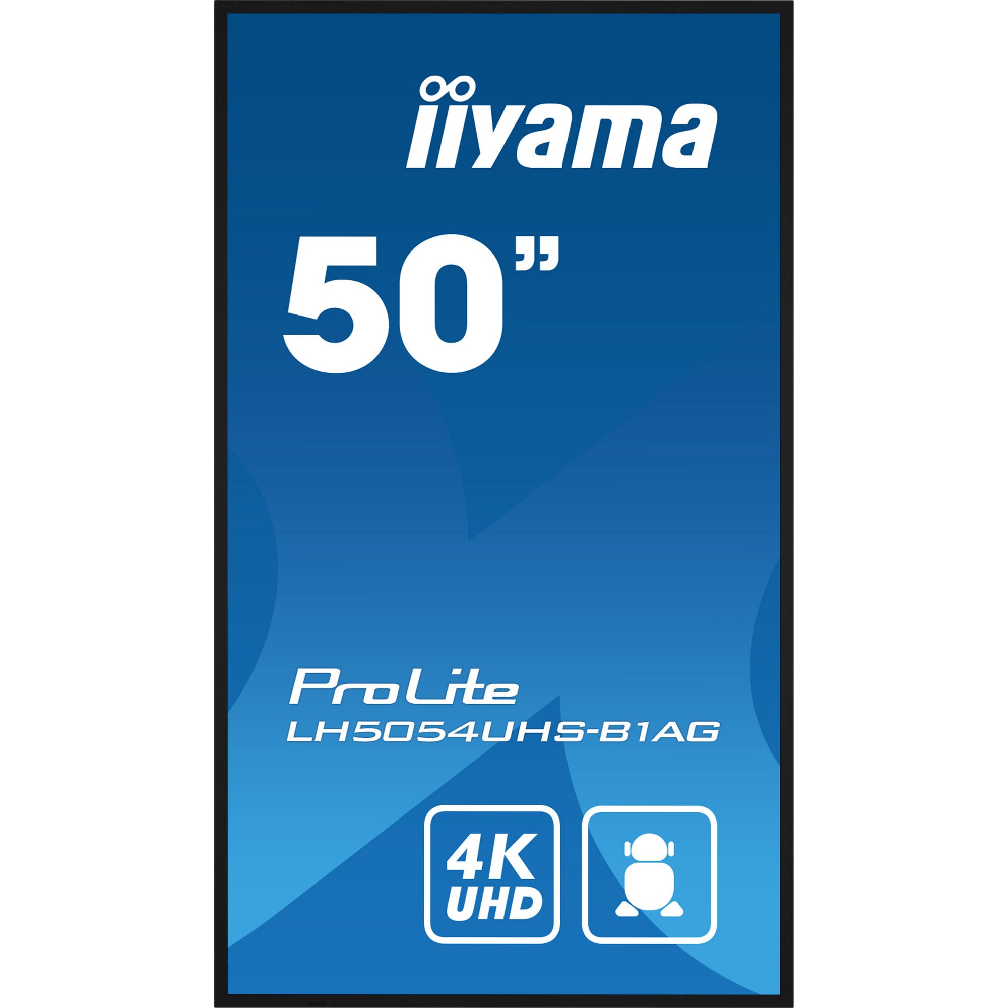 iiyama ProLite LH5054UHS-B1AG 50" 4K UHD Professional Digital Signage 24/7 display featuring Android OS & FailOver