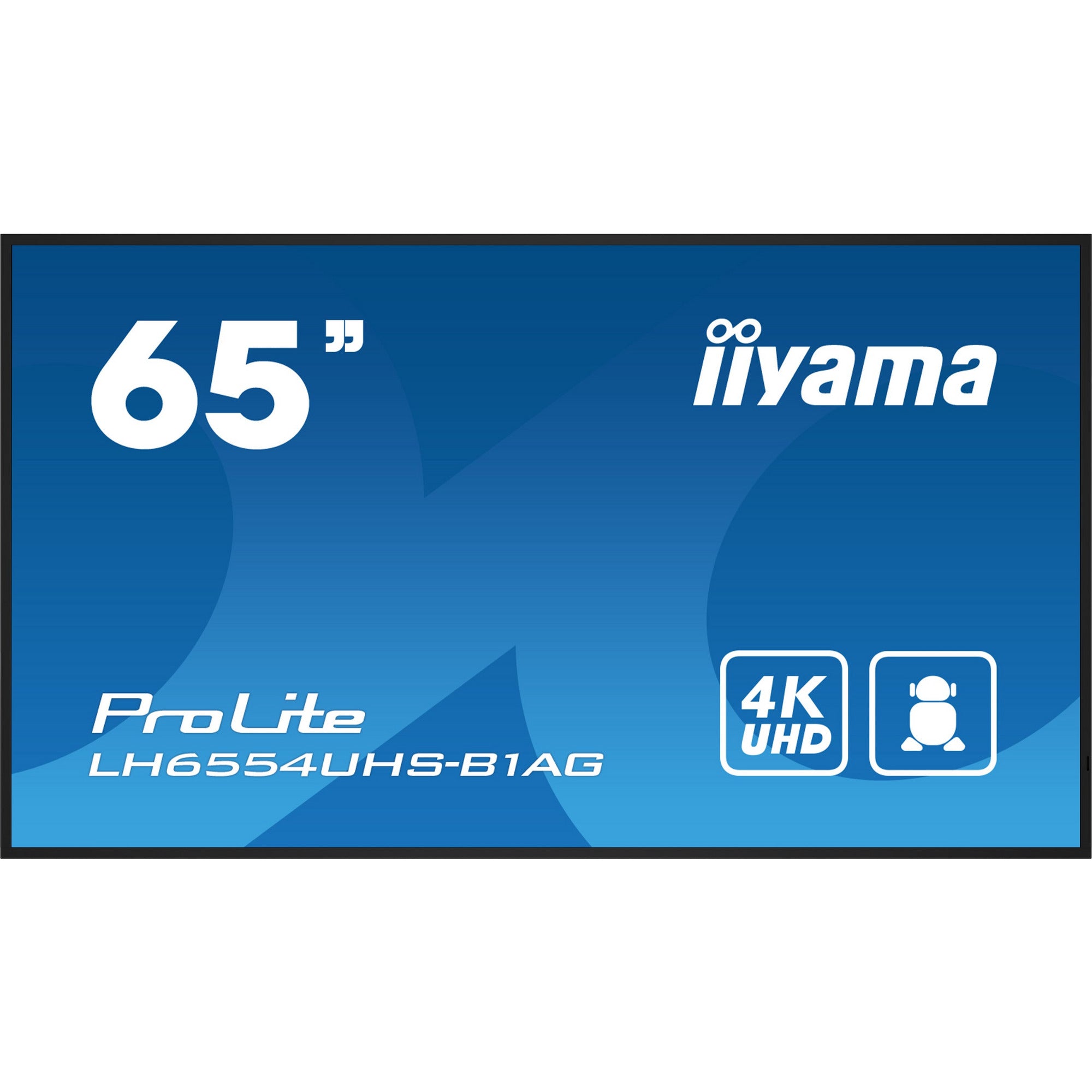 Iiyama ProLite LH6554UHS-B1AG 65" 4K UHD Professional Digital Signage 24/7 display featuring Android OS, FailOver and Intel® SDM slot