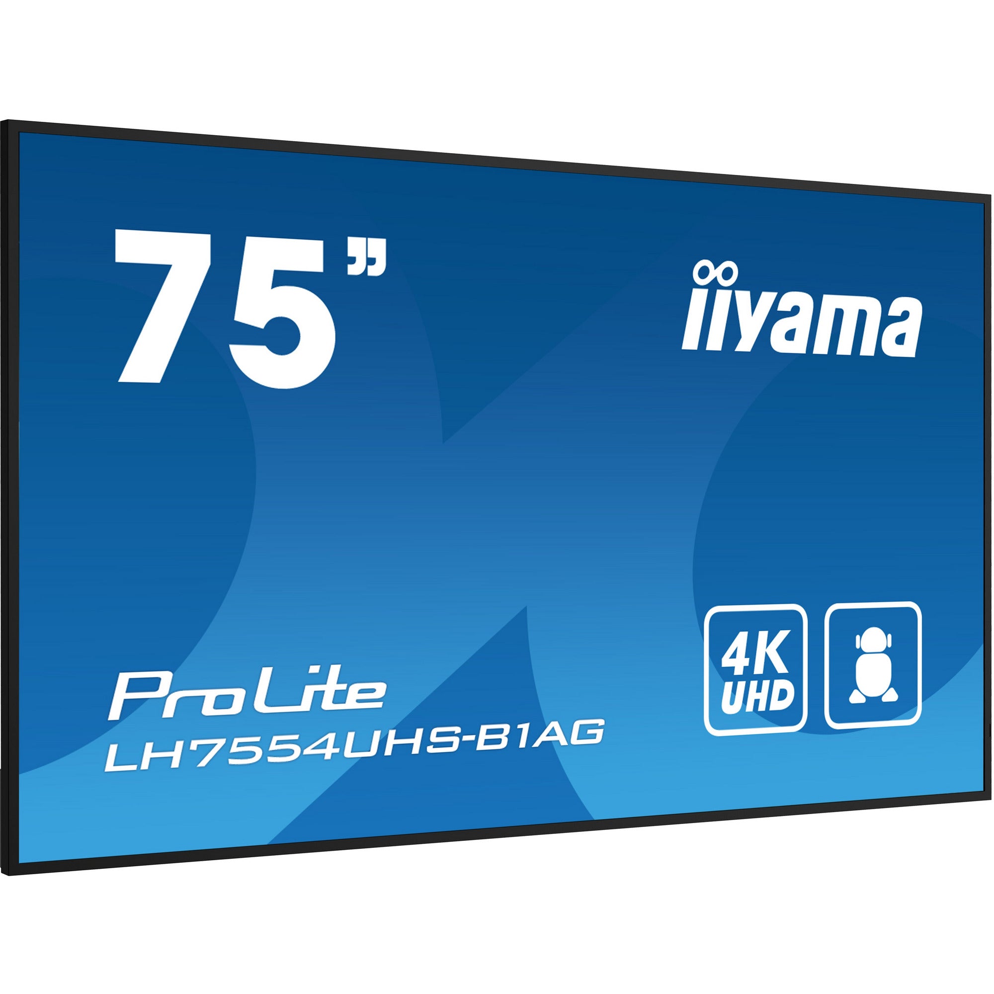 Iiyama ProLite LH7554UHS-B1AG 75" 4K UHD Digital Signage 24/7 display with Android OS, FailOver & Intel® SDM slot