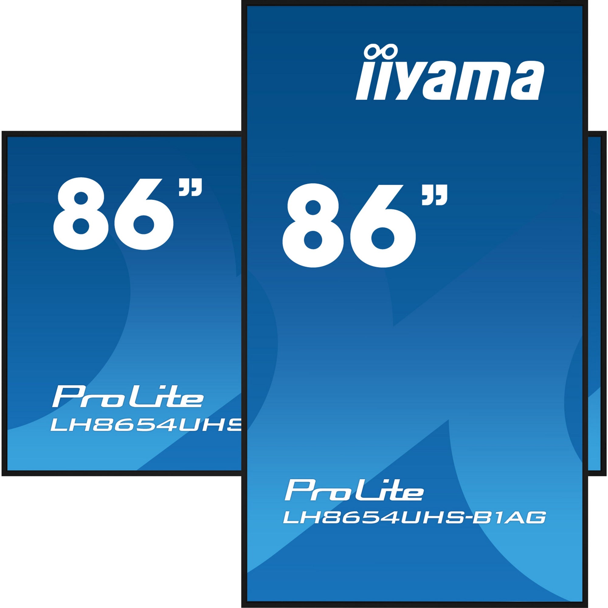 Iiyama PROLITE LH8654UHS-B1AG 86" 4K UHD Professional Digital Signage 24/7 display featuring Android OS, FailOver and Intel® SDM slot