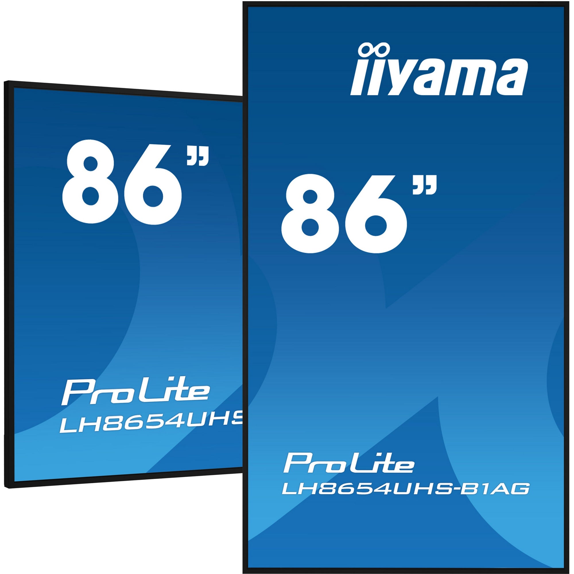 Iiyama PROLITE LH8654UHS-B1AG 86" 4K UHD Professional Digital Signage 24/7 display featuring Android OS, FailOver and Intel® SDM slot