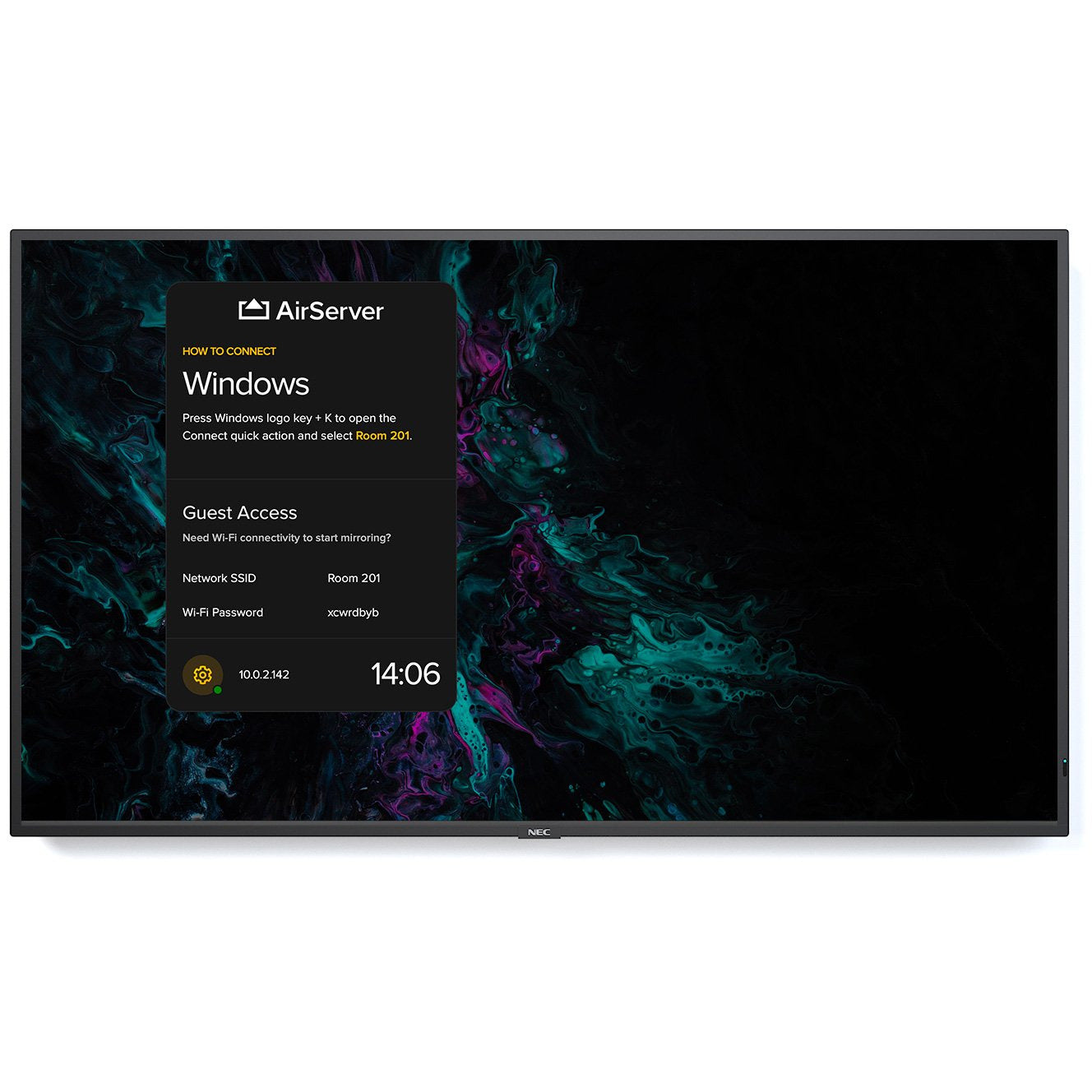NEC MultiSync® ME651 AirServer LCD 65" Midrange Large Format Display (incl. AirServer® Embedded Screen Mirroring Solution)