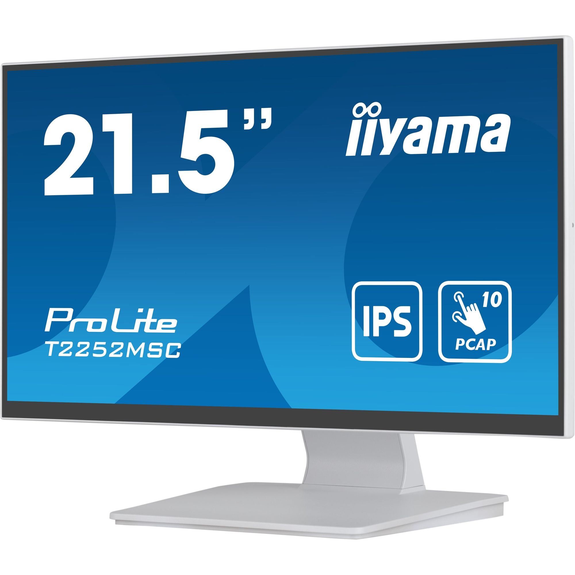 iiyama ProLite T2252MSC-W2 21.5” P-CAP 10pt IPS Touch Screen and Edge-to-Edge Glass in White