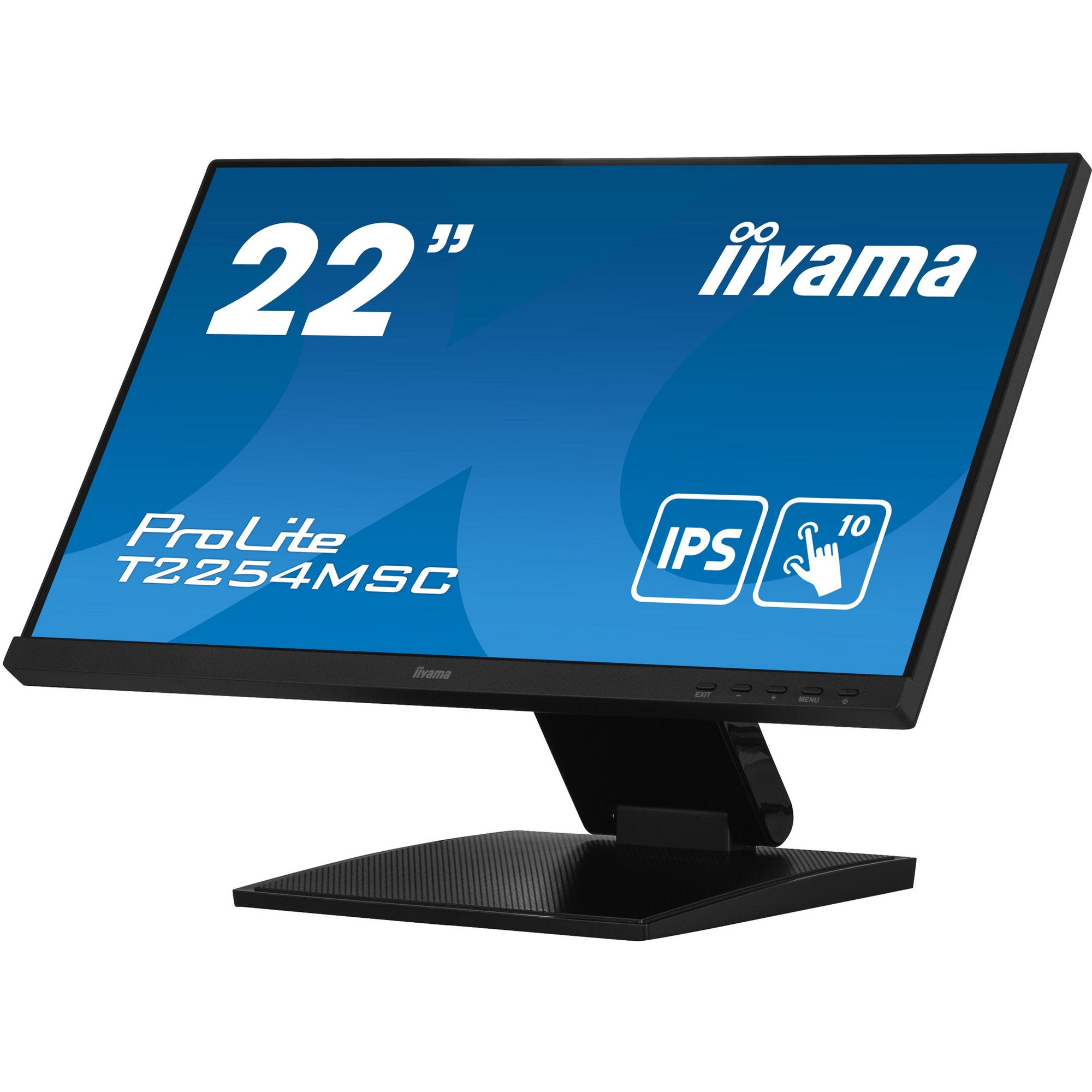 iiyama ProLite T2254MSC-B1AG 10 Point PCAP Touch Screen with Anti Glare Coating and Flexible Stand