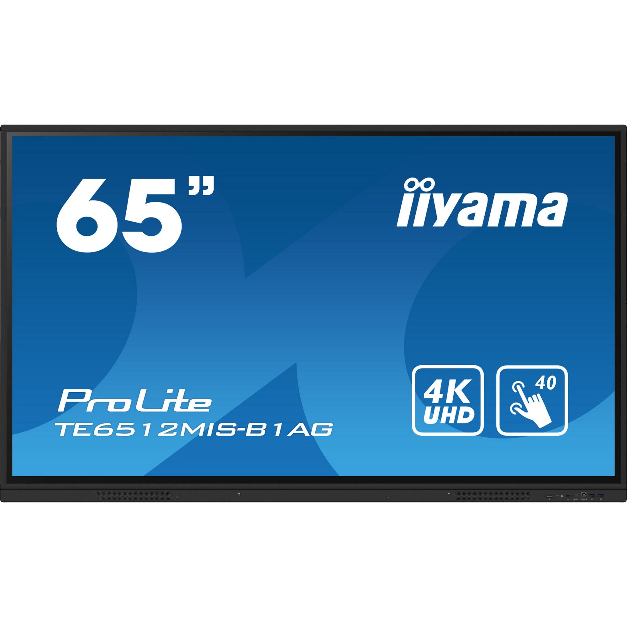 Iiyama ProLite TE6512MIS-B1AG 65" Interactive 4K UHD Touchscreen featuring a 4K interface with User Profiles