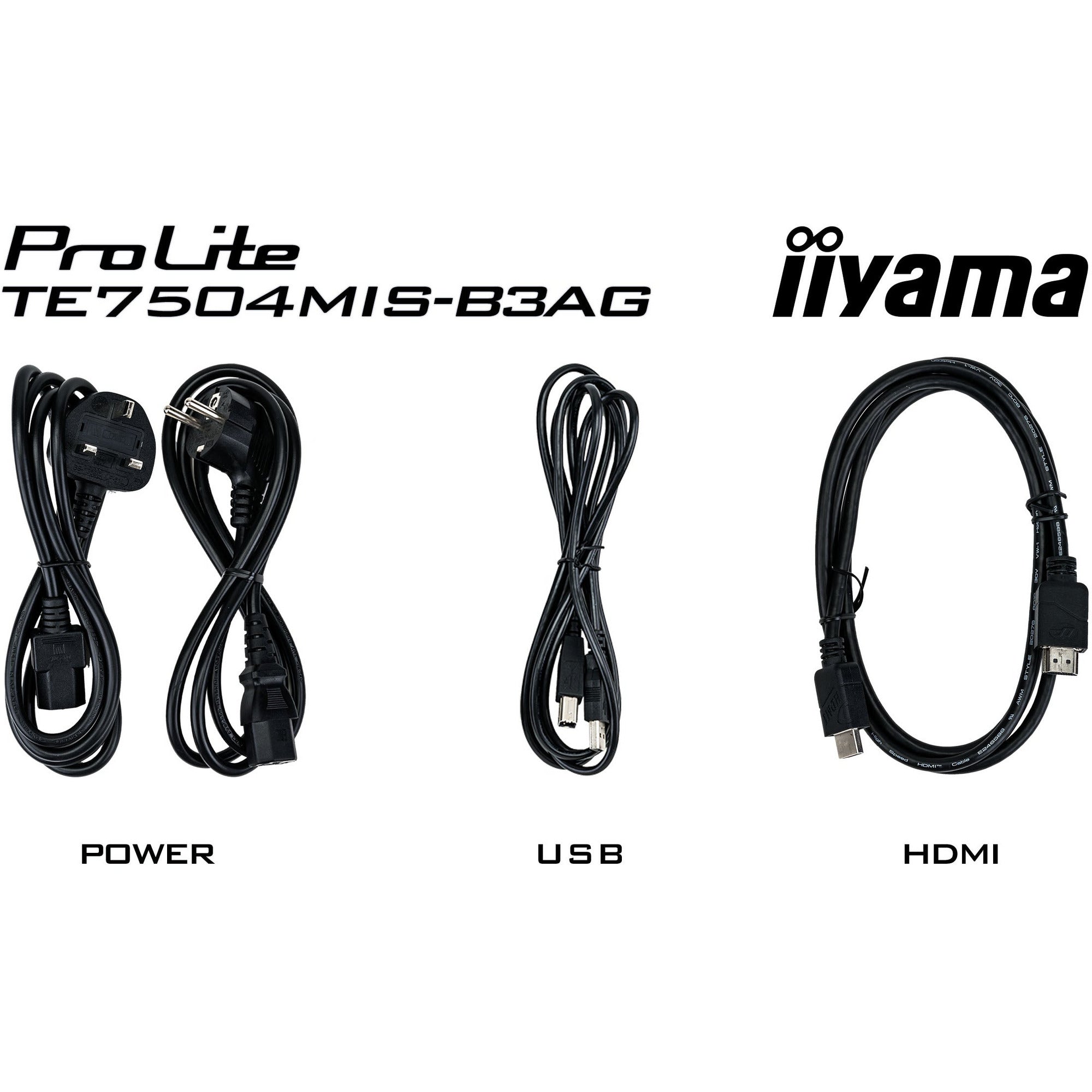 Iiyama ProLite TE7504MIS-B3AG 75" Interactive  4K UHD LCD Touchscreen with Whiteboard Software