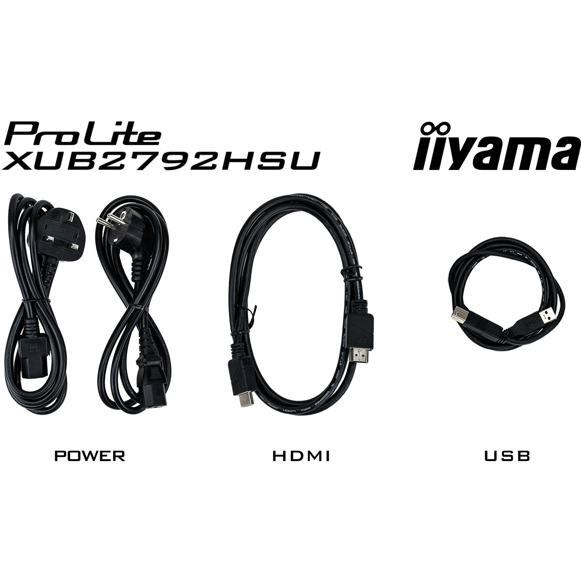 iiyama ProLite XUB2792HSU-B5 27” IPS monitor with Height Adjust Stand