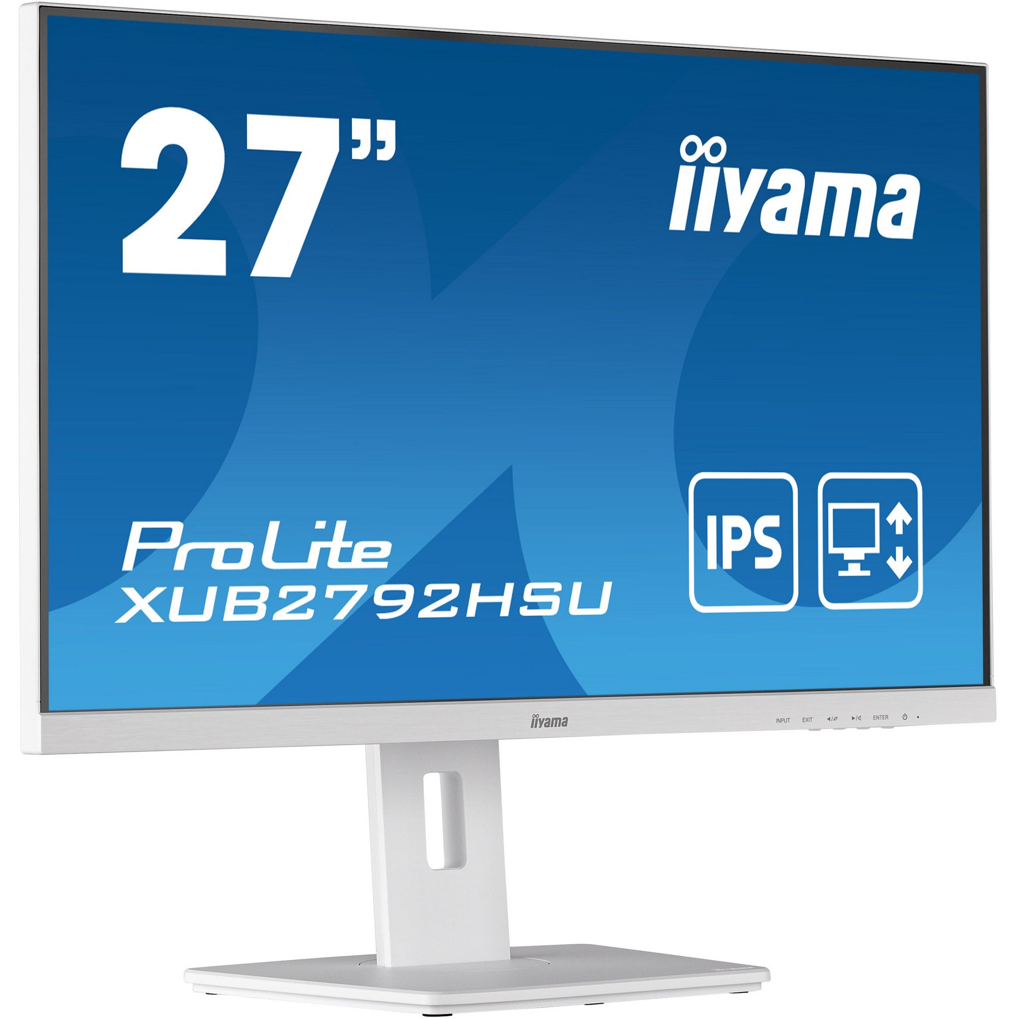 Iiyama ProLite XUB2792HSU-W5 27” IPS Monitor with Height Adjust Stand in White