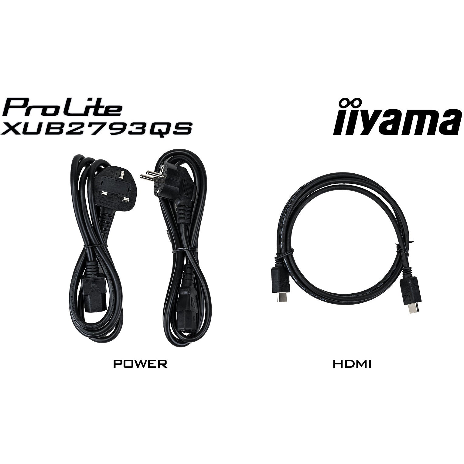 Iiyama ProLite XUB2793QS-B1 27” WQHD 2560 x 1440 IPS Monitor with Height Adjust Stand