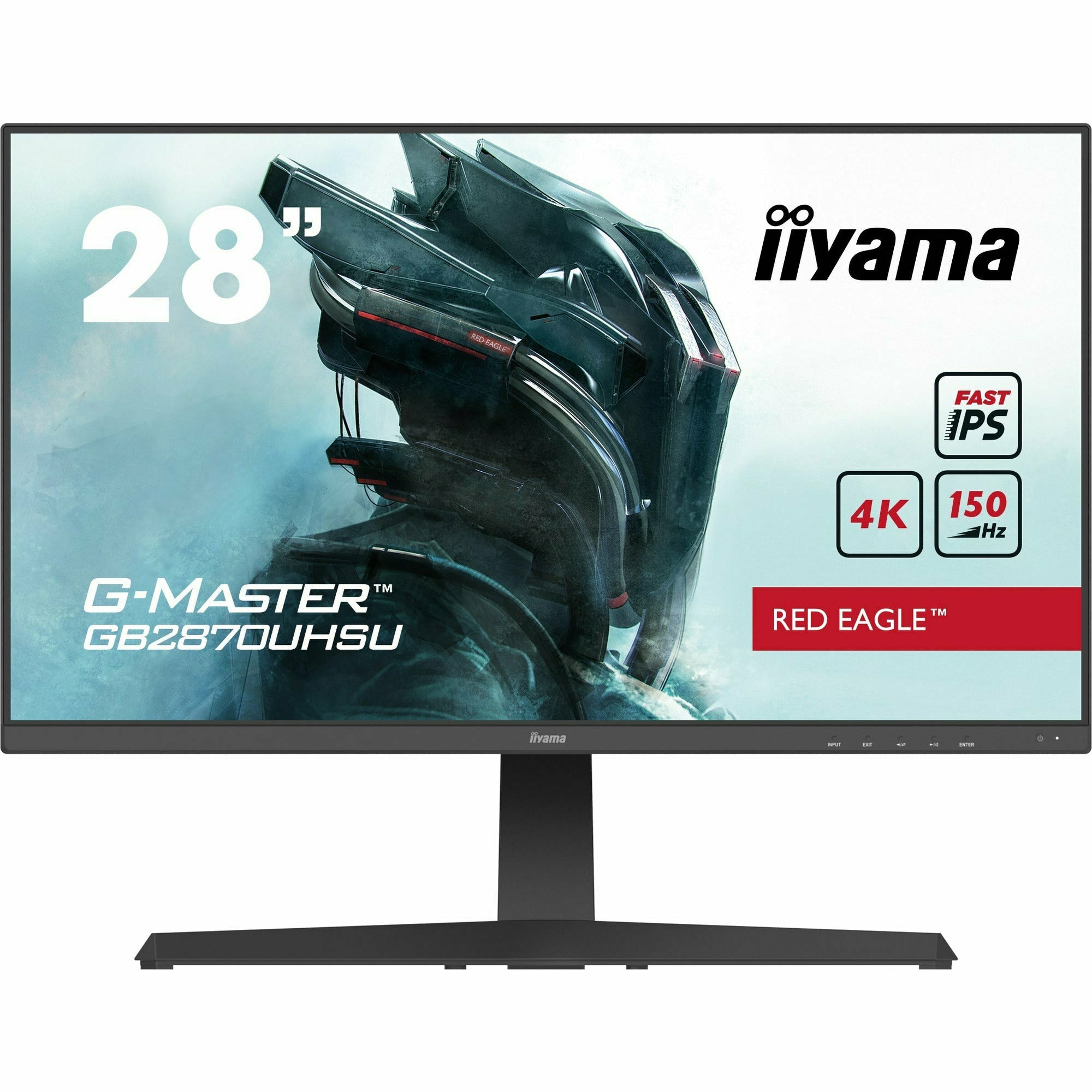 iiyama G-Master GB2870UHSU-B1 Red Eagle 28" Fast (FLC) IPS, 150Hz, 1ms, 4K UHD 3840x2160 Gaming Display with Height Adjustable Stand