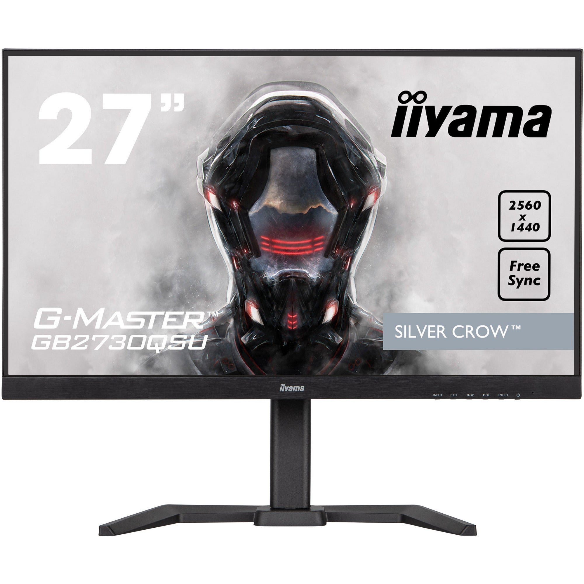 iiyama ProLite GB2730QSU-B5 27" 2560x1440 1ms Silver Crow Gaming Monitor with Height Adjust Stand