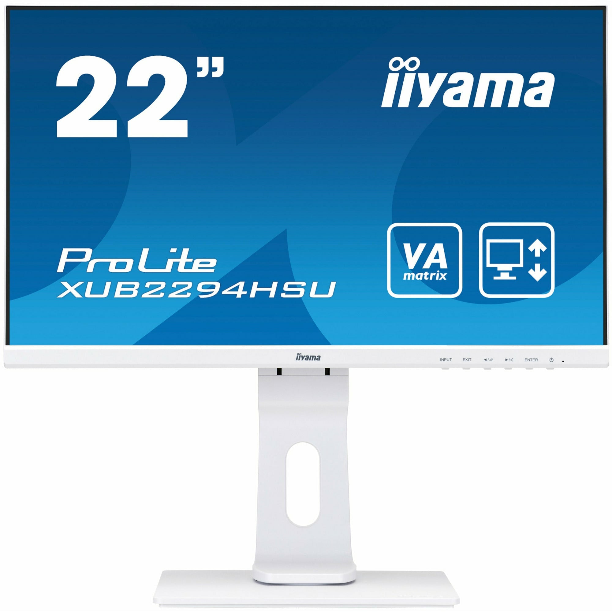 iiyama ProLite XUB2294HSU-W1 22" LCD HD Monitor in White