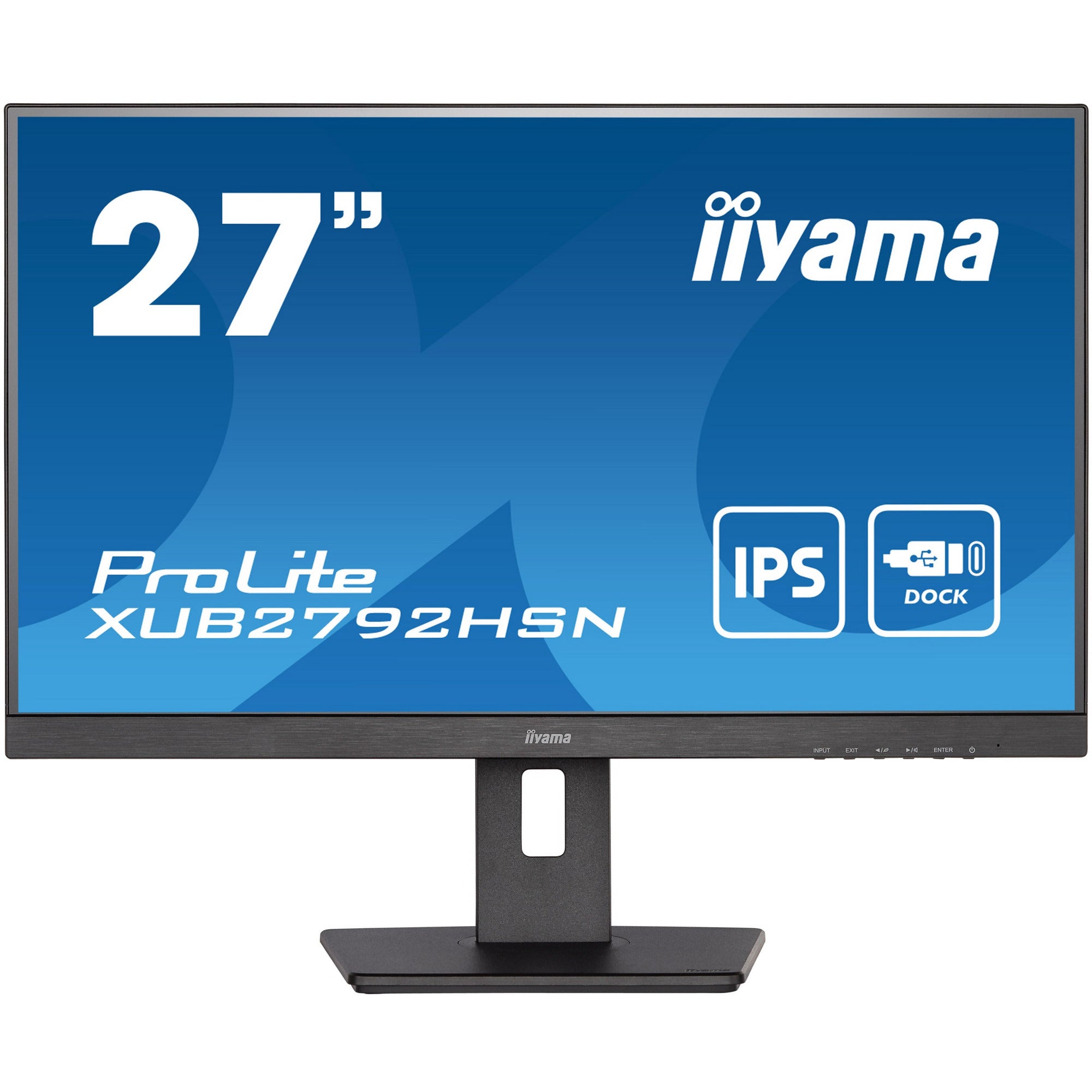 iiyama ProLite XUB2792HSN-B5 27" IPS LCD Monitor with USB-C dock and RJ45 Port