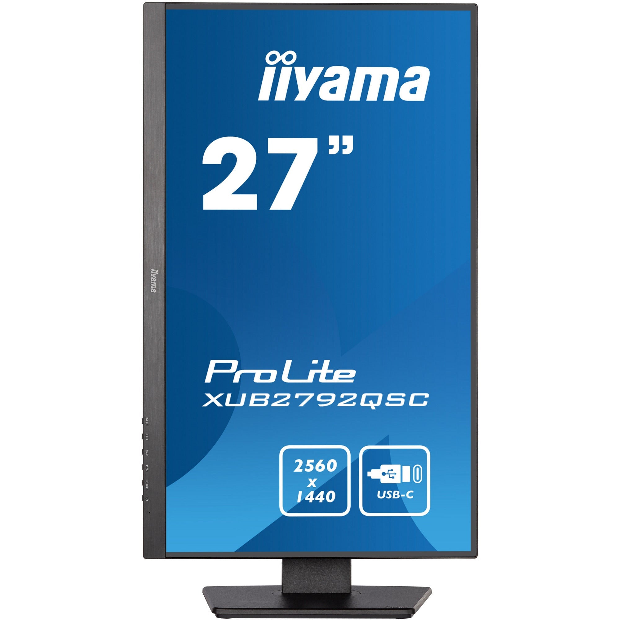 iiyama Prolite XUB2792QSC-B5 27’’ WQHD 2560x1440 IPS Display with USB-C  dock and 65W Power Delivery