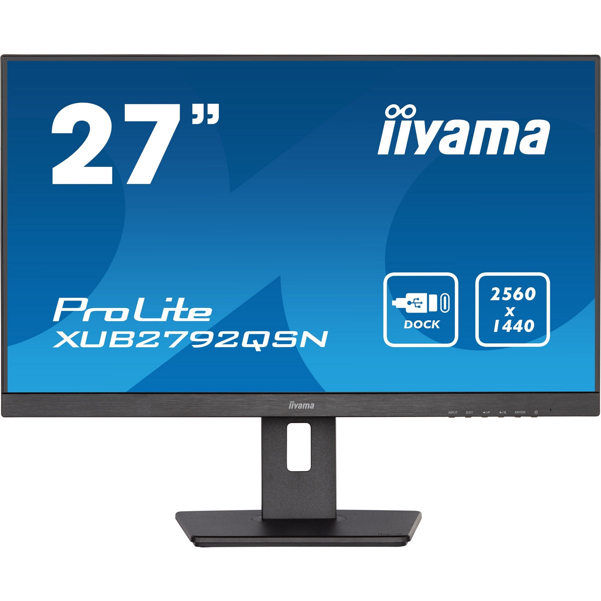 iiyama Prolite XUB2792QSN-B5 27’’ WQHD IPS Display with USB-C dock & RJ45 (LAN)