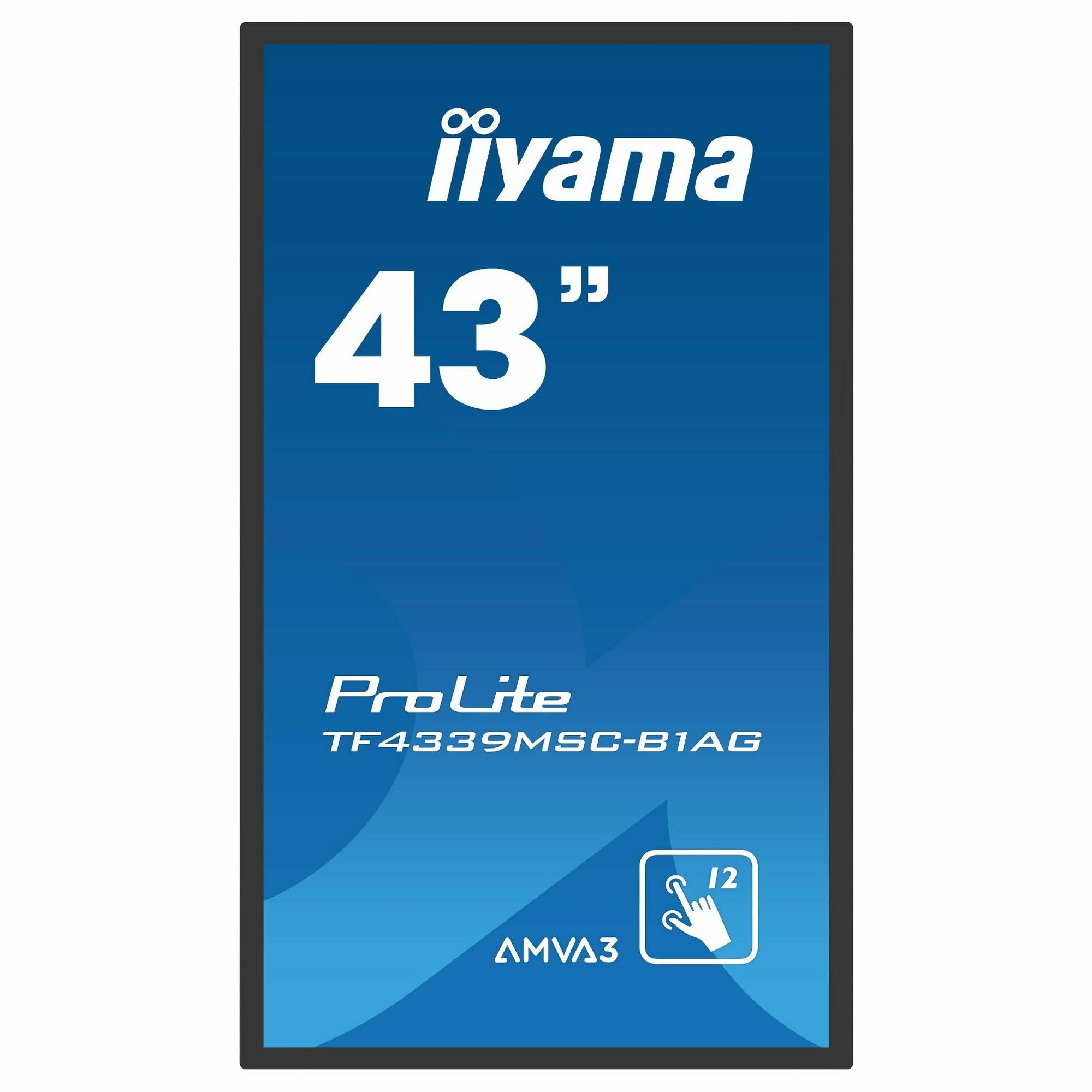 iiyama ProLite TF4339MSC-B1AG 43" Open Frame IPS 12pt PCAP IPS 4K Through Glass Touch Screen with Anti Glare