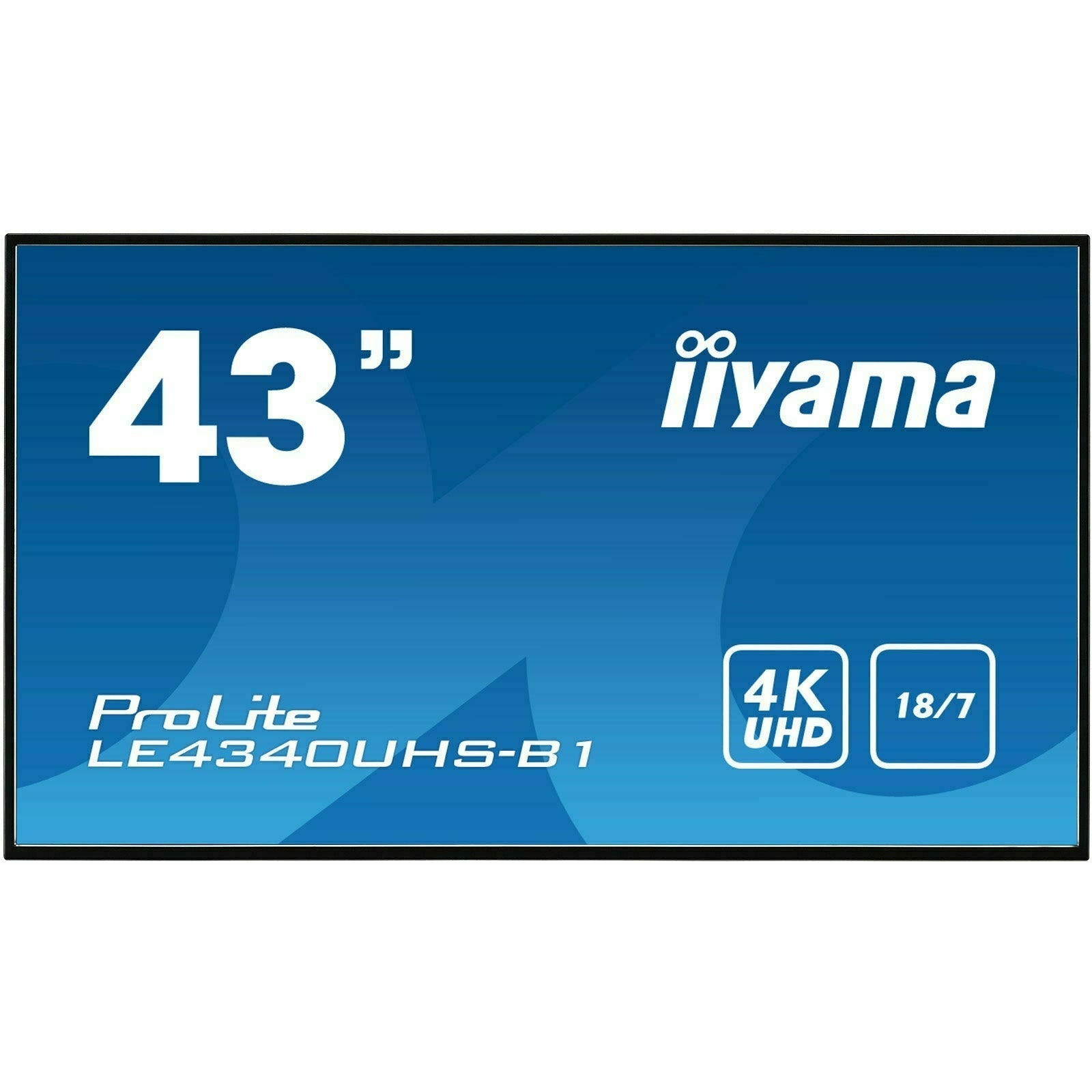 iiyama ProLite LE4340UHS-B1 43" 4K LFD 18/7 with iiyama N-sign integrated Signage Platform